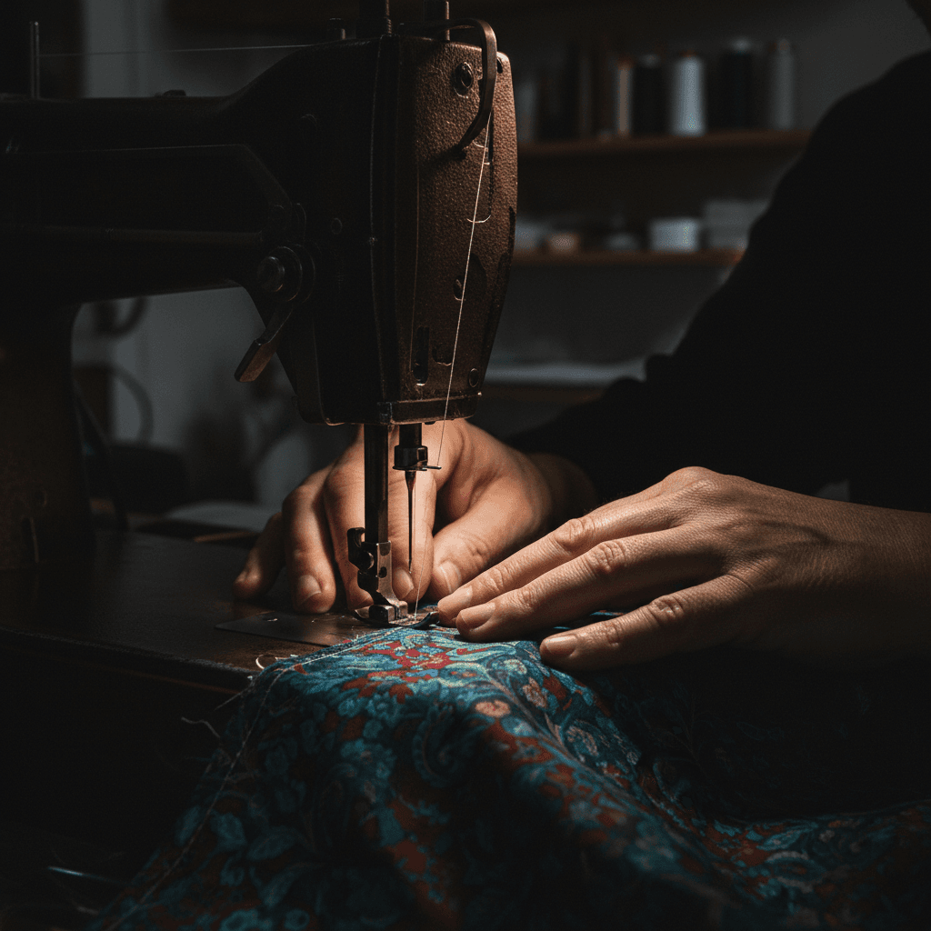 Precision stitching on garments
